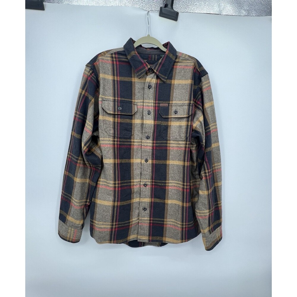 ORVIS Mens Big Bear Heavyweight Flannel Shirt L Plaid Pockets Shacket Outdoors